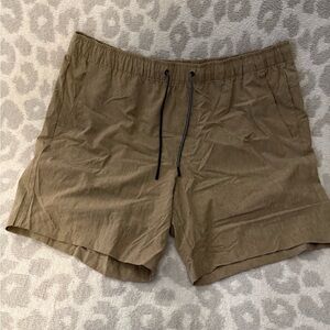 Eddie Bauer Relaxed Drawstring Shorts in Taupe